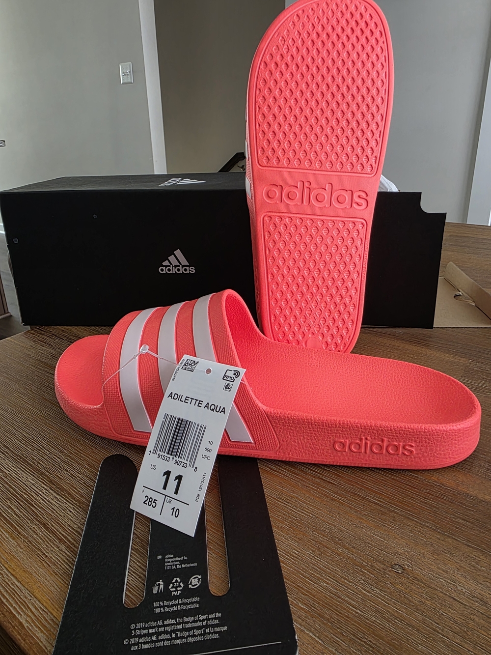 Hot Pink ADIDAS Slides